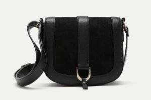 Mix-Media Faux Leather Bag