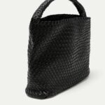Braided Faux-Leather Tote Bag