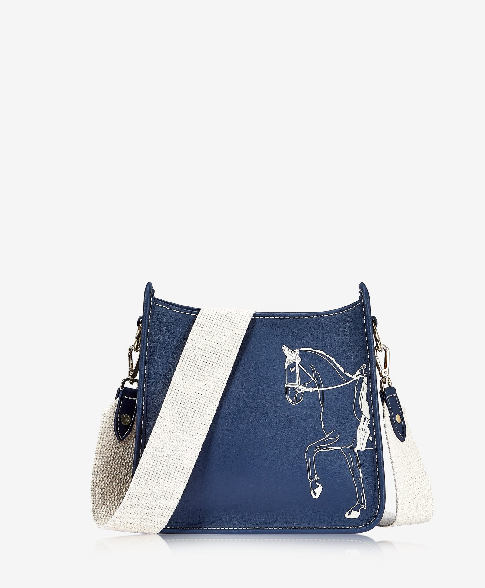 ELLGIGWTR1NVY-1.jpg Bagivo Elle Marching Horse Crossbody - Image 1